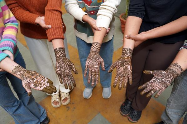Mehndi Competition on 29-11-2025 in the 14th Youth Festival